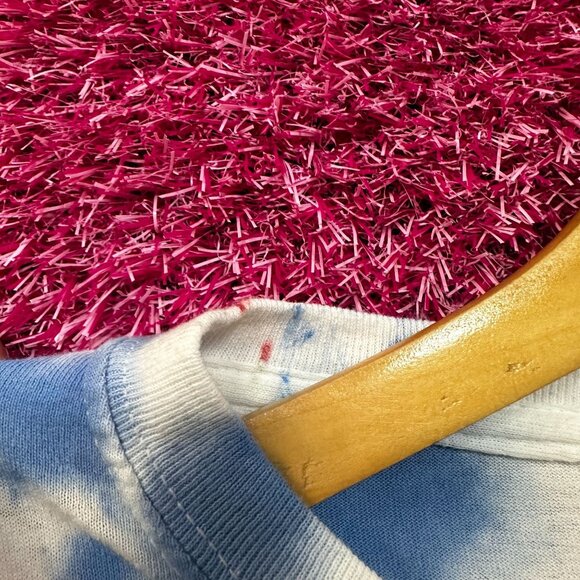 The Rolling Stones Hot Lips Tie Dye Blue Oversized T-Shirt  Size Large - Picture 5 of 7